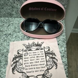 Juicy couture heart shaped sunglasses